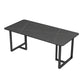 Industrial Style Dining Table Black Base Dining Table for Dining Room Clearhalo 'Dining Tables & Seating' 'Dining Tables' 'dining_table' 'furn' 'furn_dining_table' 'Furniture' 'furniture_dining_table' 'Kitchen & Dining Furniture' 'kitchen' 'kitchen_dining_table' 4706776