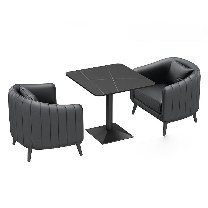 Industrial Style Dining Table Black Base Dining Table for Dining Room Clearhalo 'Dining Tables & Seating' 'Dining Tables' 'dining_table' 'furn' 'furn_dining_table' 'Furniture' 'furniture_dining_table' 'Kitchen & Dining Furniture' 'kitchen' 'kitchen_dining_table' 4706779