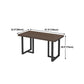 Industrial Style Dining Table Black Base Dining Table for Dining Room Clearhalo 'Dining Tables & Seating' 'Dining Tables' 'dining_table' 'furn' 'furn_dining_table' 'Furniture' 'furniture_dining_table' 'Kitchen & Dining Furniture' 'kitchen' 'kitchen_dining_table' 4706789