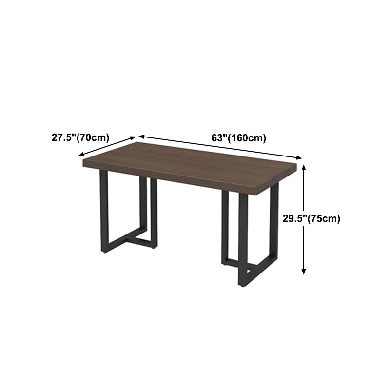 Industrial Style Dining Table Black Base Dining Table for Dining Room Clearhalo 'Dining Tables & Seating' 'Dining Tables' 'dining_table' 'furn' 'furn_dining_table' 'Furniture' 'furniture_dining_table' 'Kitchen & Dining Furniture' 'kitchen' 'kitchen_dining_table' 4706791