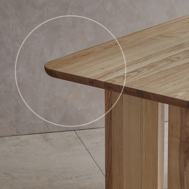 Modern Pine Solid Wood Table for Restaurant Rectangle Dining Table with Trestle Base Clearhalo 'Dining Tables & Seating' 'Dining Tables' 'dining_table' 'furn' 'furn_dining_table' 'Furniture' 'furniture_dining_table' 'Kitchen & Dining Furniture' 'kitchen' 'kitchen_dining_table' 4706797