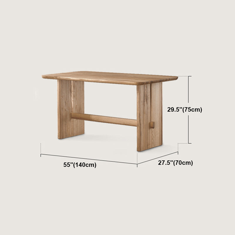 Modern Pine Solid Wood Table for Restaurant Rectangle Dining Table with Trestle Base Clearhalo 'Dining Tables & Seating' 'Dining Tables' 'dining_table' 'furn' 'furn_dining_table' 'Furniture' 'furniture_dining_table' 'Kitchen & Dining Furniture' 'kitchen' 'kitchen_dining_table' 4706806