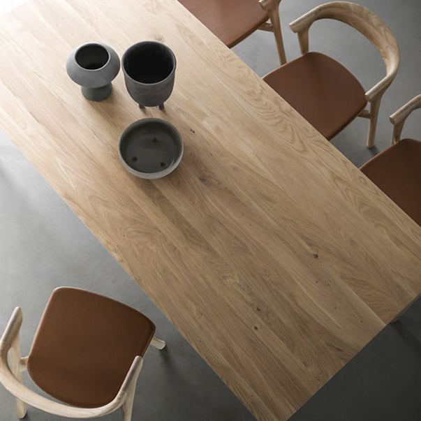 Modern Pine Solid Wood Table for Restaurant Rectangle Dining Table with 4 Legs Clearhalo 'Dining Tables & Seating' 'Dining Tables' 'dining_table' 'furn' 'furn_dining_table' 'Furniture' 'furniture_dining_table' 'Kitchen & Dining Furniture' 'kitchen' 'kitchen_dining_table' 4706821