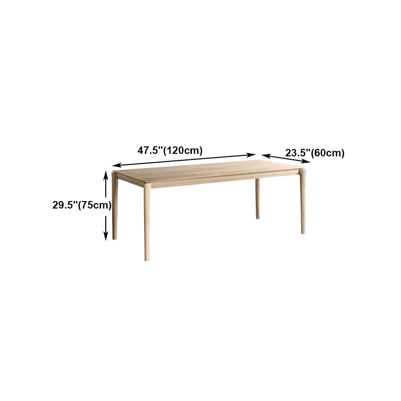 Modern Pine Solid Wood Table for Restaurant Rectangle Dining Table with 4 Legs Clearhalo 'Dining Tables & Seating' 'Dining Tables' 'dining_table' 'furn' 'furn_dining_table' 'Furniture' 'furniture_dining_table' 'Kitchen & Dining Furniture' 'kitchen' 'kitchen_dining_table' 4706824