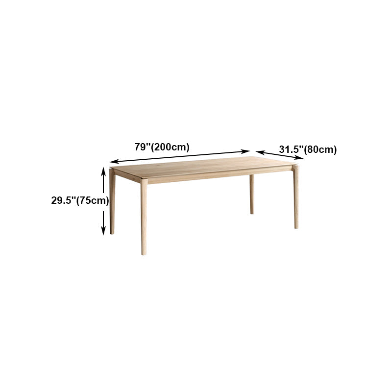 Modern Pine Solid Wood Table for Restaurant Rectangle Dining Table with 4 Legs Clearhalo 'Dining Tables & Seating' 'Dining Tables' 'dining_table' 'furn' 'furn_dining_table' 'Furniture' 'furniture_dining_table' 'Kitchen & Dining Furniture' 'kitchen' 'kitchen_dining_table' 4706828