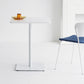 Metal Industrial Square Dining Table Wood Top Table with Pedestal White 27.6"L x 27.6"W x 29.5"H Without Chairs Clearhalo 'Dining Tables & Seating' 'Dining Tables' 'dining_table' 'furn' 'furn_dining_table' 'Furniture' 'furniture_dining_table' 'Kitchen & Dining Furniture' 'kitchen' 'kitchen_dining_table' 4706831