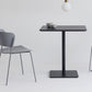 Metal Industrial Square Dining Table Wood Top Table with Pedestal Black 31.5"L x 31.5"W x 29.5"H Without Chairs Clearhalo 'Dining Tables & Seating' 'Dining Tables' 'dining_table' 'furn' 'furn_dining_table' 'Furniture' 'furniture_dining_table' 'Kitchen & Dining Furniture' 'kitchen' 'kitchen_dining_table' 4706833
