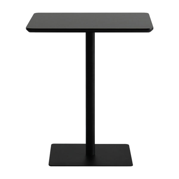 Metal Industrial Square Dining Table Wood Top Table with Pedestal Black Without Chairs Clearhalo 'Dining Tables & Seating' 'Dining Tables' 'dining_table' 'furn' 'furn_dining_table' 'Furniture' 'furniture_dining_table' 'Kitchen & Dining Furniture' 'kitchen' 'kitchen_dining_table' 4706839