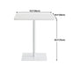 Metal Industrial Square Dining Table Wood Top Table with Pedestal Clearhalo 'Dining Tables & Seating' 'Dining Tables' 'dining_table' 'furn' 'furn_dining_table' 'Furniture' 'furniture_dining_table' 'Kitchen & Dining Furniture' 'kitchen' 'kitchen_dining_table' 4706844
