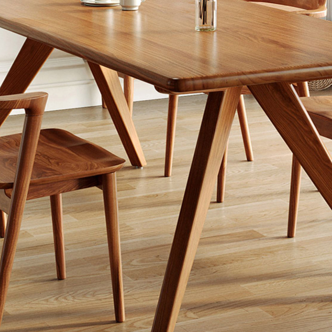 Modern Pine Wood Table for Restaurant Rectangle Dining Table in Nature with 4 Legs Clearhalo 'Dining Tables & Seating' 'Dining Tables' 'dining_table' 'furn' 'furn_dining_table' 'Furniture' 'furniture_dining_table' 'Kitchen & Dining Furniture' 'kitchen' 'kitchen_dining_table' 4706850