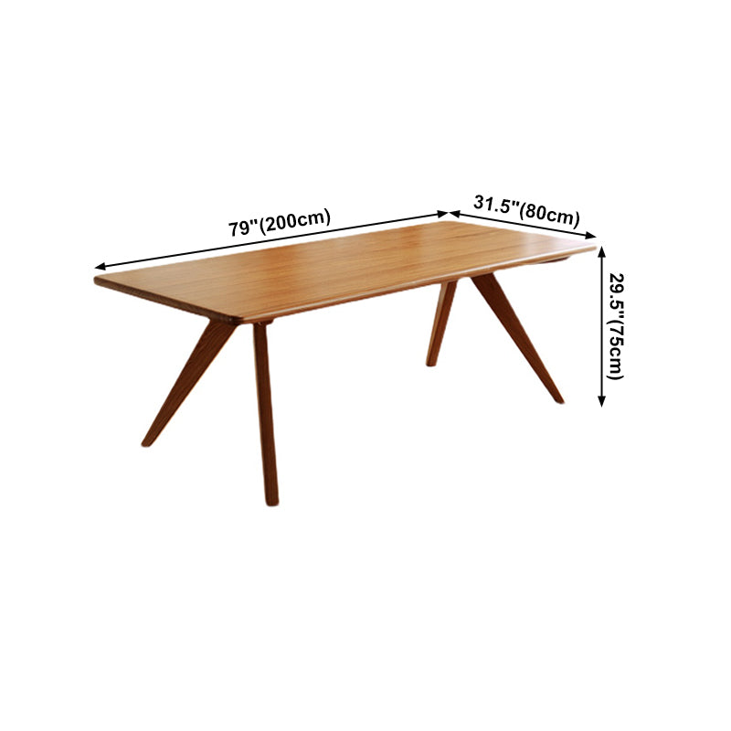 Modern Pine Wood Table for Restaurant Rectangle Dining Table in Nature with 4 Legs Clearhalo 'Dining Tables & Seating' 'Dining Tables' 'dining_table' 'furn' 'furn_dining_table' 'Furniture' 'furniture_dining_table' 'Kitchen & Dining Furniture' 'kitchen' 'kitchen_dining_table' 4706859