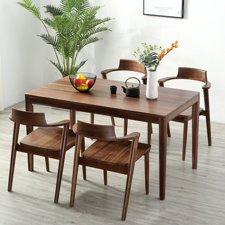Contemporary Style Dining Table Rectangle 4 Legs Furniture for Dining Room Home 63"L x 27.6"W x 29.5"H Without Chairs Clearhalo 'Dining Tables & Seating' 'Dining Tables' 'dining_table' 'furn' 'furn_dining_table' 'Furniture' 'furniture_dining_table' 'Kitchen & Dining Furniture' 'kitchen' 'kitchen_dining_table' 4706876