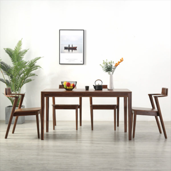 Contemporary Style Dining Table Rectangle 4 Legs Furniture for Dining Room Home 70.9"L x 31.5"W x 29.5"H Without Chairs Clearhalo 'Dining Tables & Seating' 'Dining Tables' 'dining_table' 'furn' 'furn_dining_table' 'Furniture' 'furniture_dining_table' 'Kitchen & Dining Furniture' 'kitchen' 'kitchen_dining_table' 4706877