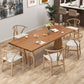 Modern Pine Wood Table for Restaurant Rectangle Dining Table with 3 Legs 78.7"L x 31.5"W x 29.5"H Without Chairs Clearhalo 'Dining Tables & Seating' 'Dining Tables' 'dining_table' 'furn' 'furn_dining_table' 'Furniture' 'furniture_dining_table' 'Kitchen & Dining Furniture' 'kitchen' 'kitchen_dining_table' 4706889