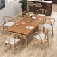 Modern Pine Wood Table for Restaurant Rectangle Dining Table with 3 Legs Clearhalo 'Dining Tables & Seating' 'Dining Tables' 'dining_table' 'furn' 'furn_dining_table' 'Furniture' 'furniture_dining_table' 'Kitchen & Dining Furniture' 'kitchen' 'kitchen_dining_table' 4706897