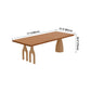 Modern Pine Wood Table for Restaurant Rectangle Dining Table with 3 Legs Clearhalo 'Dining Tables & Seating' 'Dining Tables' 'dining_table' 'furn' 'furn_dining_table' 'Furniture' 'furniture_dining_table' 'Kitchen & Dining Furniture' 'kitchen' 'kitchen_dining_table' 4706901