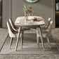Modern Round Dining Table Stone Top Dining Table with 4 Wood Legs Clearhalo 'Dining Tables & Seating' 'Dining Tables' 'dining_table' 'furn' 'furn_dining_table' 'Furniture' 'furniture_dining_table' 'Kitchen & Dining Furniture' 'kitchen' 'kitchen_dining_table' 4706926