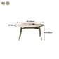 Modern Round Dining Table Stone Top Dining Table with 4 Wood Legs Clearhalo 'Dining Tables & Seating' 'Dining Tables' 'dining_table' 'furn' 'furn_dining_table' 'Furniture' 'furniture_dining_table' 'Kitchen & Dining Furniture' 'kitchen' 'kitchen_dining_table' 4706930
