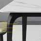 Rectangle Shape Industrial Dining Table Fixed Table with Sintered Stone Clearhalo 'Dining Tables & Seating' 'Dining Tables' 'dining_table' 'furn' 'furn_dining_table' 'Furniture' 'furniture_dining_table' 'Kitchen & Dining Furniture' 'kitchen' 'kitchen_dining_table' 4706939
