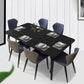 Rectangle Shape Industrial Dining Table Fixed Table with Sintered Stone Clearhalo 'Dining Tables & Seating' 'Dining Tables' 'dining_table' 'furn' 'furn_dining_table' 'Furniture' 'furniture_dining_table' 'Kitchen & Dining Furniture' 'kitchen' 'kitchen_dining_table' 4706941