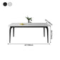 Rectangle Shape Industrial Dining Table Fixed Table with Sintered Stone Clearhalo 'Dining Tables & Seating' 'Dining Tables' 'dining_table' 'furn' 'furn_dining_table' 'Furniture' 'furniture_dining_table' 'Kitchen & Dining Furniture' 'kitchen' 'kitchen_dining_table' 4706943