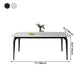 Rectangle Shape Industrial Dining Table Fixed Table with Sintered Stone Clearhalo 'Dining Tables & Seating' 'Dining Tables' 'dining_table' 'furn' 'furn_dining_table' 'Furniture' 'furniture_dining_table' 'Kitchen & Dining Furniture' 'kitchen' 'kitchen_dining_table' 4706944