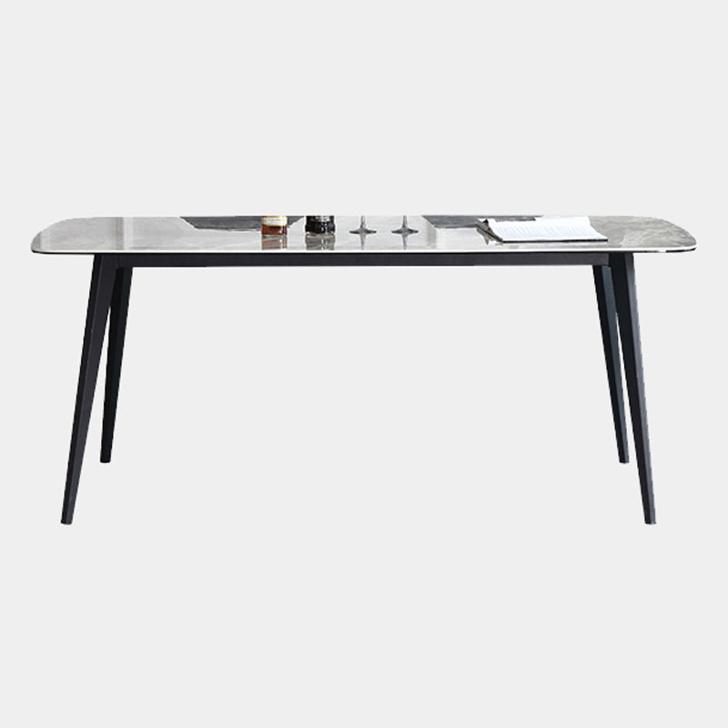 Sintered Stone Top Dining Table Rectangle Table with Metal 4 Legs for Restaurant Pandora Gold Without Chairs Clearhalo 'Dining Tables & Seating' 'Dining Tables' 'dining_table' 'furn' 'furn_dining_table' 'Furniture' 'furniture_dining_table' 'Kitchen & Dining Furniture' 'kitchen' 'kitchen_dining_table' 4706964