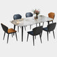 Sintered Stone Top Dining Table Rectangle Table with Metal 4 Legs for Restaurant Clearhalo 'Dining Tables & Seating' 'Dining Tables' 'dining_table' 'furn' 'furn_dining_table' 'Furniture' 'furniture_dining_table' 'Kitchen & Dining Furniture' 'kitchen' 'kitchen_dining_table' 4706969