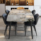 Sintered Stone Top Dining Table Rectangle Table with Metal 4 Legs for Restaurant Clearhalo 'Dining Tables & Seating' 'Dining Tables' 'dining_table' 'furn' 'furn_dining_table' 'Furniture' 'furniture_dining_table' 'Kitchen & Dining Furniture' 'kitchen' 'kitchen_dining_table' 4706970