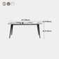 Sintered Stone Top Dining Table Rectangle Table with Metal 4 Legs for Restaurant Clearhalo 'Dining Tables & Seating' 'Dining Tables' 'dining_table' 'furn' 'furn_dining_table' 'Furniture' 'furniture_dining_table' 'Kitchen & Dining Furniture' 'kitchen' 'kitchen_dining_table' 4706973