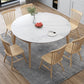 Modern Sintered Stone Dining Table Round Dining Room Table with 4 Legs Clearhalo 'Dining Tables & Seating' 'Dining Tables' 'dining_table' 'furn' 'furn_dining_table' 'Furniture' 'furniture_dining_table' 'Kitchen & Dining Furniture' 'kitchen' 'kitchen_dining_table' 4707008