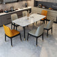 Traditional Luxury Rectangle Dining Table Solid Wood Black Frame 4 Legs Dining Table White 51.2"L x 31.5"W x 29.9"H Without Chairs Clearhalo 'Dining Tables & Seating' 'Dining Tables' 'dining_table' 'furn' 'furn_dining_table' 'Furniture' 'furniture_dining_table' 'Kitchen & Dining Furniture' 'kitchen' 'kitchen_dining_table' 4707014