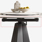 Modern Sintered Stone Top Dining Table Extendable Round Table with Pedestal Base Clearhalo 'Dining Tables & Seating' 'Dining Tables' 'dining_table' 'furn' 'furn_dining_table' 'Furniture' 'furniture_dining_table' 'Kitchen & Dining Furniture' 'kitchen' 'kitchen_dining_table' 4707072