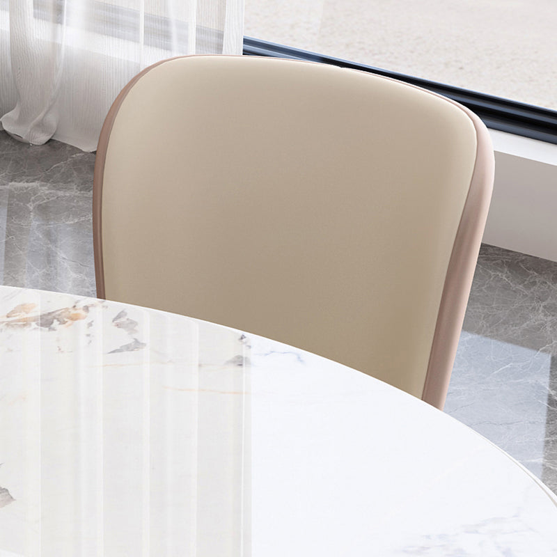 Modern Sintered Stone Dining Table Pedestal Casual Dining Table Clearhalo 'Dining Tables & Seating' 'Dining Tables' 'dining_table' 'furn' 'furn_dining_table' 'Furniture' 'furniture_dining_table' 'Kitchen & Dining Furniture' 'kitchen' 'kitchen_dining_table' 4707087
