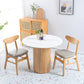 Pine Solid Wood Dining Table Modern Round Pub Table with Natural Finish Legs White 47.2"L x 47.2"W x 29.5"H Without Chairs Clearhalo 'Dining Tables & Seating' 'Dining Tables' 'dining_table' 'furn' 'furn_dining_table' 'Furniture' 'furniture_dining_table' 'Kitchen & Dining Furniture' 'kitchen' 'kitchen_dining_table' 4707103