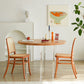 Pine and Acrylic Round Dining Table Modern Natural Dinner Table Kitchen Home Clearhalo 'Dining Tables & Seating' 'Dining Tables' 'dining_table' 'furn' 'furn_dining_table' 'Furniture' 'furniture_dining_table' 'Kitchen & Dining Furniture' 'kitchen' 'kitchen_dining_table' 4707154