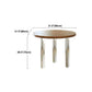 Pine and Acrylic Round Dining Table Modern Natural Dinner Table Kitchen Home Clearhalo 'Dining Tables & Seating' 'Dining Tables' 'dining_table' 'furn' 'furn_dining_table' 'Furniture' 'furniture_dining_table' 'Kitchen & Dining Furniture' 'kitchen' 'kitchen_dining_table' 4707157