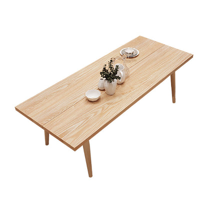 Modern Solid Wood Dining Room Collection Rectangle Tripod Dining Table in Natural Without Chairs Clearhalo 'Dining Tables & Seating' 'Dining Tables' 'dining_table' 'furn' 'furn_dining_table' 'Furniture' 'furniture_dining_table' 'Kitchen & Dining Furniture' 'kitchen' 'kitchen_dining_table' 4707173