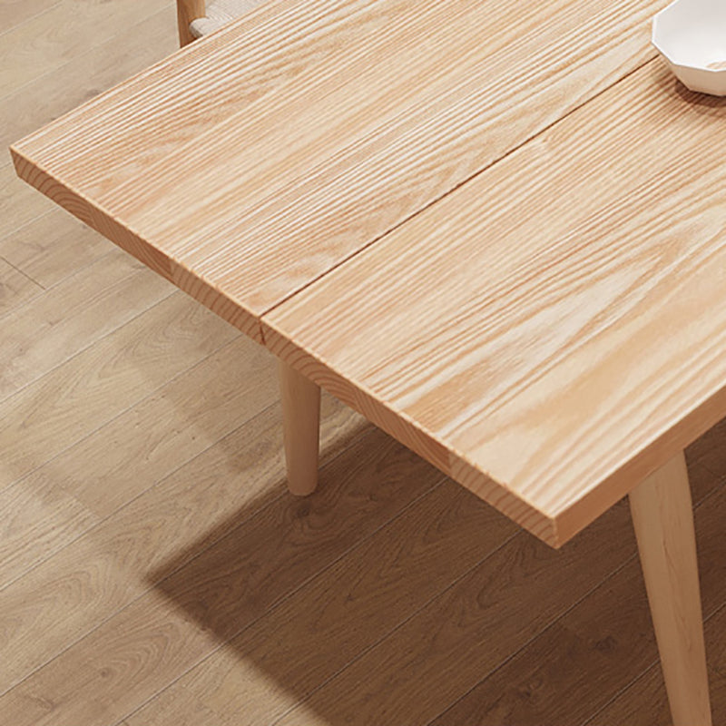 Modern Solid Wood Dining Room Collection Rectangle Tripod Dining Table in Natural Clearhalo 'Dining Tables & Seating' 'Dining Tables' 'dining_table' 'furn' 'furn_dining_table' 'Furniture' 'furniture_dining_table' 'Kitchen & Dining Furniture' 'kitchen' 'kitchen_dining_table' 4707174