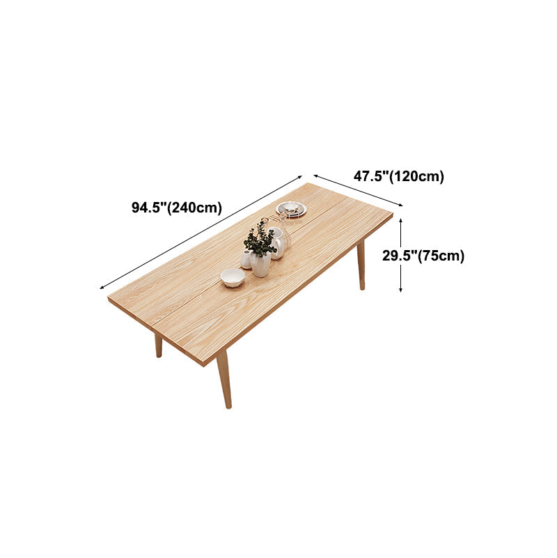 Modern Solid Wood Dining Room Collection Rectangle Tripod Dining Table in Natural Clearhalo 'Dining Tables & Seating' 'Dining Tables' 'dining_table' 'furn' 'furn_dining_table' 'Furniture' 'furniture_dining_table' 'Kitchen & Dining Furniture' 'kitchen' 'kitchen_dining_table' 4707193