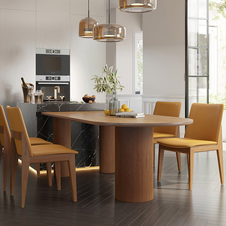 Modern Solid Wood Dining Table 3 Legs Dining Table for Home Use Clearhalo 'Dining Tables & Seating' 'Dining Tables' 'dining_table' 'furn' 'furn_dining_table' 'Furniture' 'furniture_dining_table' 'Kitchen & Dining Furniture' 'kitchen' 'kitchen_dining_table' 4707203