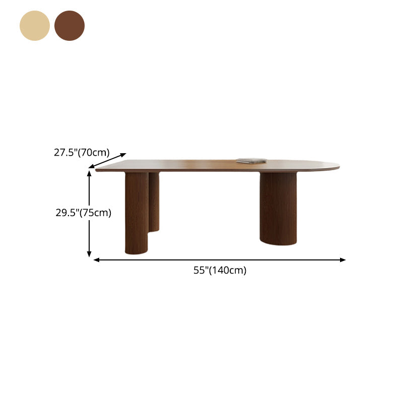 Modern Solid Wood Dining Table 3 Legs Dining Table for Home Use Clearhalo 'Dining Tables & Seating' 'Dining Tables' 'dining_table' 'furn' 'furn_dining_table' 'Furniture' 'furniture_dining_table' 'Kitchen & Dining Furniture' 'kitchen' 'kitchen_dining_table' 4707209
