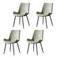 Industrial Design Faux Leather Side Chair Solid Back Chair for Home Light Gray 4 Piece Set Clearhalo 'Dining Chairs' 'Dining Tables & Seating' 'dining_chair' 'furn' 'furn_dining_chair' 'Furniture' 'furniture_dining_chair' 'Kitchen & Dining Furniture' 4707226