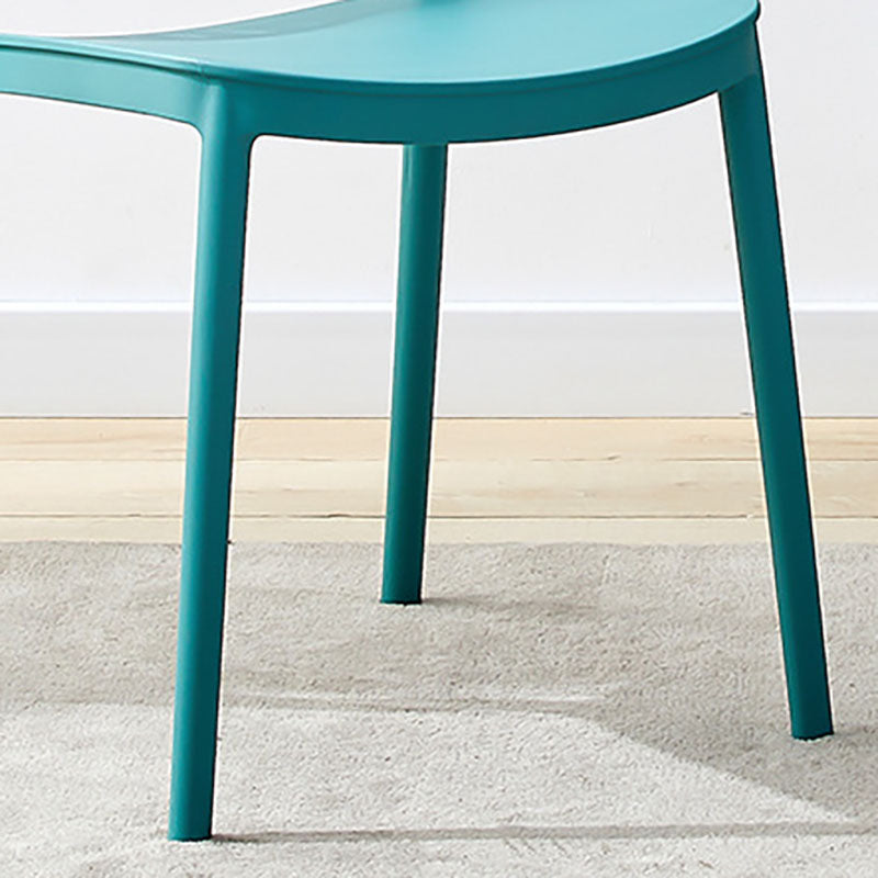Contemporary Open Stacking Side Chair Matte Finish Plastic Dining Chair Clearhalo 'Dining Chairs' 'Dining Tables & Seating' 'dining_chair' 'furn' 'furn_dining_chair' 'Furniture' 'furniture_dining_chair' 'Kitchen & Dining Furniture' 4707252