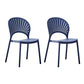 Contemporary Open Stacking Side Chair Matte Finish Plastic Dining Chair Gray-Blue 2 Piece Set Clearhalo 'Dining Chairs' 'Dining Tables & Seating' 'dining_chair' 'furn' 'furn_dining_chair' 'Furniture' 'furniture_dining_chair' 'Kitchen & Dining Furniture' 4707263