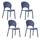 Contemporary Open Stacking Side Chair Matte Finish Plastic Dining Chair Gray-Blue 4 Piece Set Clearhalo 'Dining Chairs' 'Dining Tables & Seating' 'dining_chair' 'furn' 'furn_dining_chair' 'Furniture' 'furniture_dining_chair' 'Kitchen & Dining Furniture' 4707264