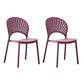 Contemporary Open Stacking Side Chair Matte Finish Plastic Dining Chair Purple 2 Piece Set Clearhalo 'Dining Chairs' 'Dining Tables & Seating' 'dining_chair' 'furn' 'furn_dining_chair' 'Furniture' 'furniture_dining_chair' 'Kitchen & Dining Furniture' 4707281