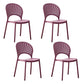 Contemporary Open Stacking Side Chair Matte Finish Plastic Dining Chair Purple 4 Piece Set Clearhalo 'Dining Chairs' 'Dining Tables & Seating' 'dining_chair' 'furn' 'furn_dining_chair' 'Furniture' 'furniture_dining_chair' 'Kitchen & Dining Furniture' 4707282