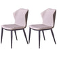 Contemporary Dining Wingback Side Chairs Armless Chair with Metal Legs for Kitchen Light Gray 2 Piece Set Clearhalo 'Dining Chairs' 'Dining Tables & Seating' 'dining_chair' 'furn' 'furn_dining_chair' 'Furniture' 'furniture_dining_chair' 'Kitchen & Dining Furniture' 4707303