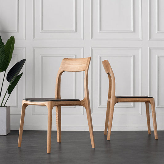 Industrial Design Open Back Dining Side Chair for Home Wood Legs Armless Side Chairs Clearhalo 'Dining Chairs' 'Dining Tables & Seating' 'dining_chair' 'furn' 'furn_dining_chair' 'Furniture' 'furniture_dining_chair' 'Kitchen & Dining Furniture' 4707316